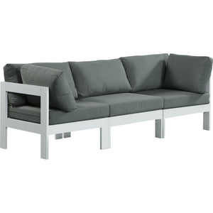 Meridian Nizuc Grey Water Resistant Fabric Outdoor Patio Modular Sofa