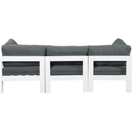 Meridian Nizuc Grey Water Resistant Fabric Outdoor Patio Modular Sofa