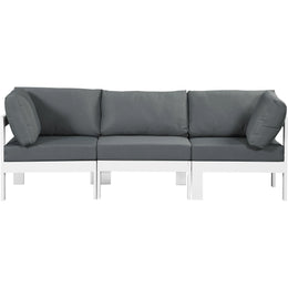 Meridian Nizuc Grey Water Resistant Fabric Outdoor Patio Modular Sofa