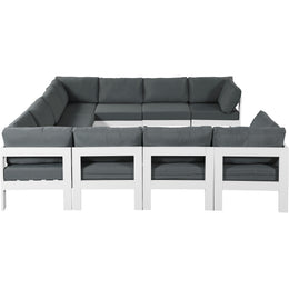 Meridian Nizuc Grey Water Resistant Fabric Outdoor Patio Modular Sectional
