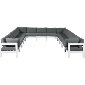 Meridian Nizuc Grey Water Resistant Fabric Outdoor Patio Modular Sectional