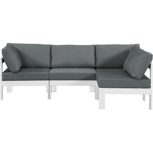 Meridian Nizuc Grey Water Resistant Fabric Outdoor Patio Modular Sectional