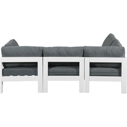 Meridian Nizuc Grey Water Resistant Fabric Outdoor Patio Modular Sectional