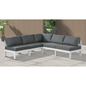 Meridian Nizuc Grey Water Resistant Fabric Outdoor Patio Modular Sectional