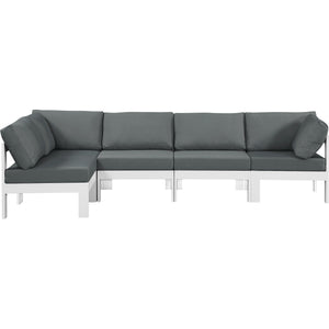 Meridian Nizuc Grey Water Resistant Fabric Outdoor Patio Modular Sectional