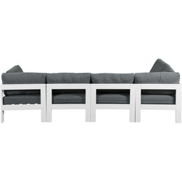 Meridian Nizuc Grey Water Resistant Fabric Outdoor Patio Modular Sectional