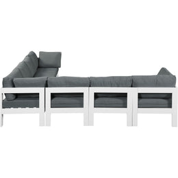 Meridian Nizuc Grey Water Resistant Fabric Outdoor Patio Modular Sectional