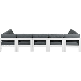 Meridian Nizuc Grey Water Resistant Fabric Outdoor Patio Modular Sectional