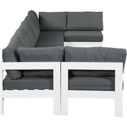 Meridian Nizuc Grey Water Resistant Fabric Outdoor Patio Modular Sectional