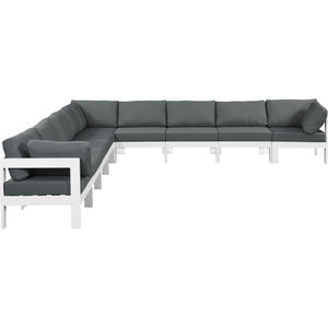 Meridian Nizuc Grey Water Resistant Fabric Outdoor Patio Modular Sectional