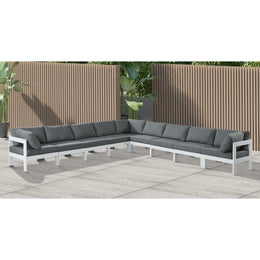Meridian Nizuc Grey Water Resistant Fabric Outdoor Patio Modular Sectional