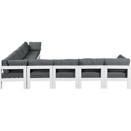 Meridian Nizuc Grey Water Resistant Fabric Outdoor Patio Modular Sectional