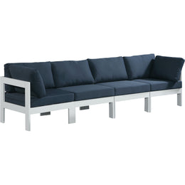 Meridian Nizuc Navy Water Resistant Fabric Outdoor Patio Modular Sofa