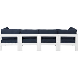 Meridian Nizuc Navy Water Resistant Fabric Outdoor Patio Modular Sofa