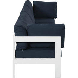 Meridian Nizuc Navy Water Resistant Fabric Outdoor Patio Modular Sofa