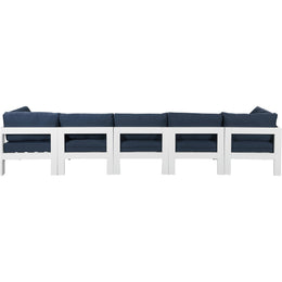 Meridian Nizuc Navy Water Resistant Fabric Outdoor Patio Modular Sofa