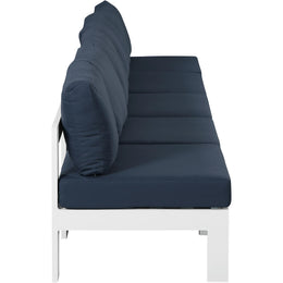 Meridian Nizuc Navy Water Resistant Fabric Outdoor Patio Modular Sofa