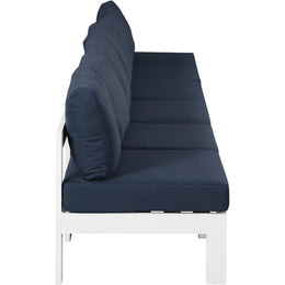 Meridian Nizuc Navy Water Resistant Fabric Outdoor Patio Modular Sofa