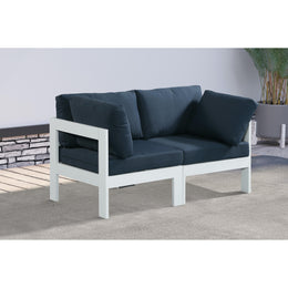 Meridian Nizuc Navy Water Resistant Fabric Outdoor Patio Modular Sofa
