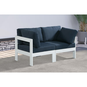 Meridian Nizuc Navy Water Resistant Fabric Outdoor Patio Modular Sofa