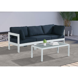 Meridian Nizuc Navy Water Resistant Fabric Outdoor Patio Modular Sofa