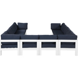 Meridian Nizuc Navy Water Resistant Fabric Outdoor Patio Modular Sectional