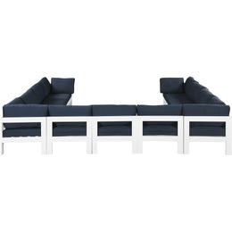 Meridian Nizuc Navy Water Resistant Fabric Outdoor Patio Modular Sectional