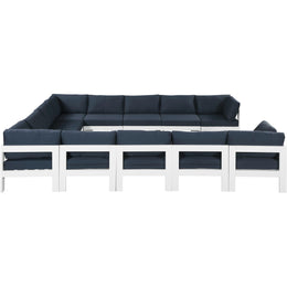 Meridian Nizuc Navy Water Resistant Fabric Outdoor Patio Modular Sectional