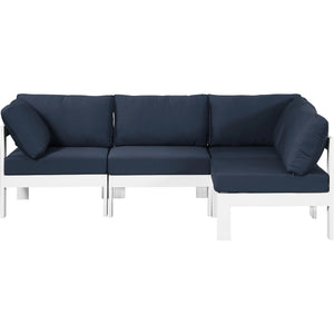 Meridian Nizuc Navy Water Resistant Fabric Outdoor Patio Modular Sectional