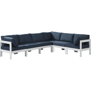 Meridian Nizuc Navy Water Resistant Fabric Outdoor Patio Modular Sectional