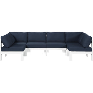 Meridian Nizuc Navy Water Resistant Fabric Outdoor Patio Modular Sectional