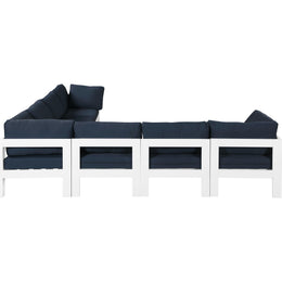Meridian Nizuc Navy Water Resistant Fabric Outdoor Patio Modular Sectional