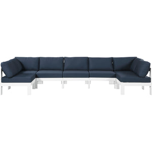 Meridian Nizuc Navy Water Resistant Fabric Outdoor Patio Modular Sectional