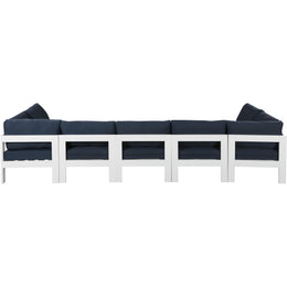 Meridian Nizuc Navy Water Resistant Fabric Outdoor Patio Modular Sectional