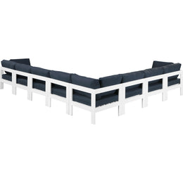 Meridian Nizuc Navy Water Resistant Fabric Outdoor Patio Modular Sectional