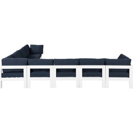 Meridian Nizuc Navy Water Resistant Fabric Outdoor Patio Modular Sectional