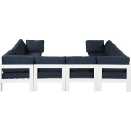 Meridian Nizuc Navy Water Resistant Fabric Outdoor Patio Modular Sectional
