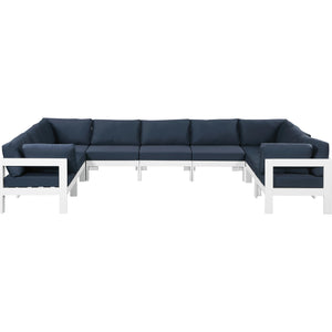 Meridian Nizuc Navy Water Resistant Fabric Outdoor Patio Modular Sectional