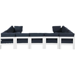 Meridian Nizuc Navy Water Resistant Fabric Outdoor Patio Modular Sectional
