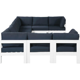 Meridian Nizuc Navy Water Resistant Fabric Outdoor Patio Modular Sectional