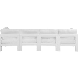 Meridian Nizuc White Water Resistant Fabric Outdoor Patio Modular Sofa