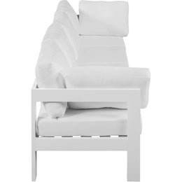 Meridian Nizuc White Water Resistant Fabric Outdoor Patio Modular Sofa