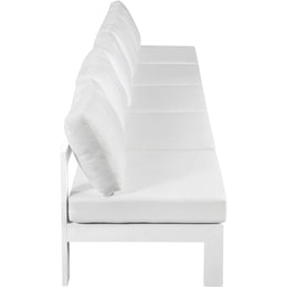 Meridian Nizuc White Water Resistant Fabric Outdoor Patio Modular Sofa