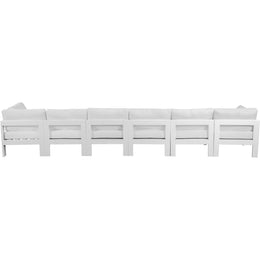 Meridian Nizuc White Water Resistant Fabric Outdoor Patio Modular Sofa