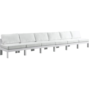 Meridian Nizuc White Water Resistant Fabric Outdoor Patio Modular Sofa