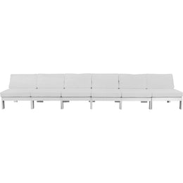 Meridian Nizuc White Water Resistant Fabric Outdoor Patio Modular Sofa