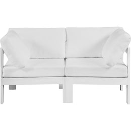 Meridian Nizuc White Water Resistant Fabric Outdoor Patio Modular Sofa