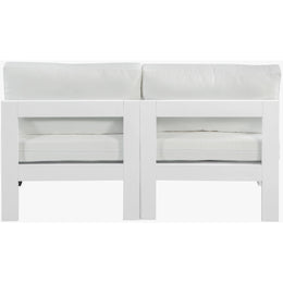 Meridian Nizuc White Water Resistant Fabric Outdoor Patio Modular Sofa