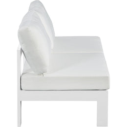 Meridian Nizuc White Water Resistant Fabric Outdoor Patio Modular Sofa