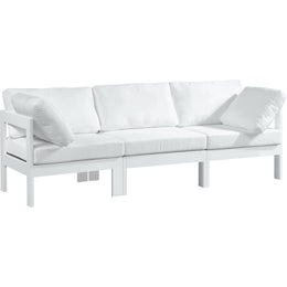 Meridian Nizuc White Water Resistant Fabric Outdoor Patio Modular Sofa